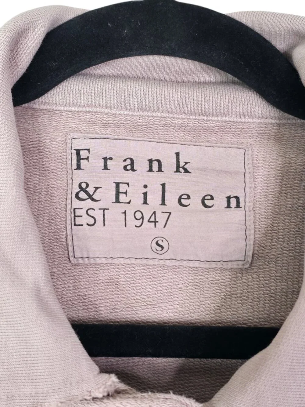 Frank & Eileen Mini Belfast Jacket Biscotti Triple Fleece Cropped Sweatshirt S